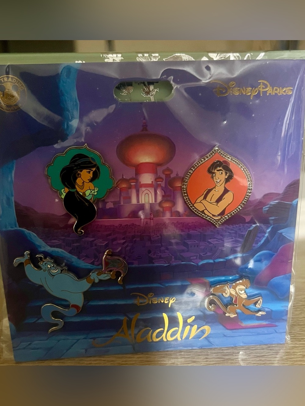 Disney Aladdin Wall Pin Set – Blue, Purple & Gold Accents
